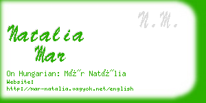 natalia mar business card